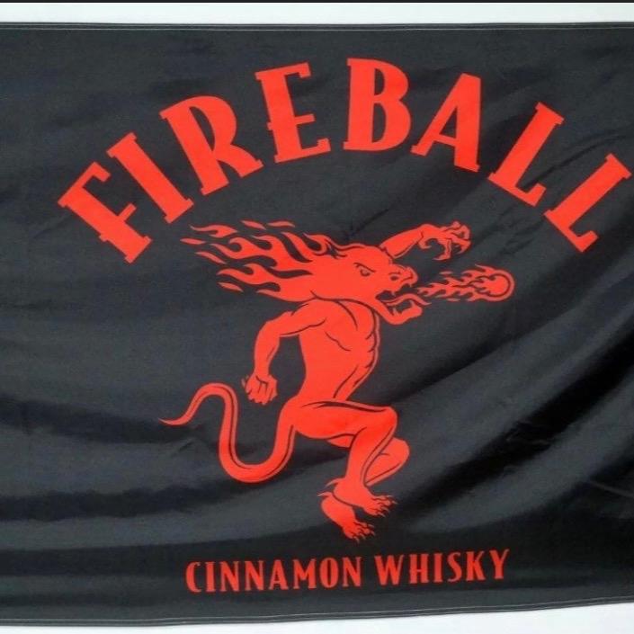 Fireball 3’x5’ Flag Banner Cinnamon Whiskey Man Cave Sign Wall Decor Bar