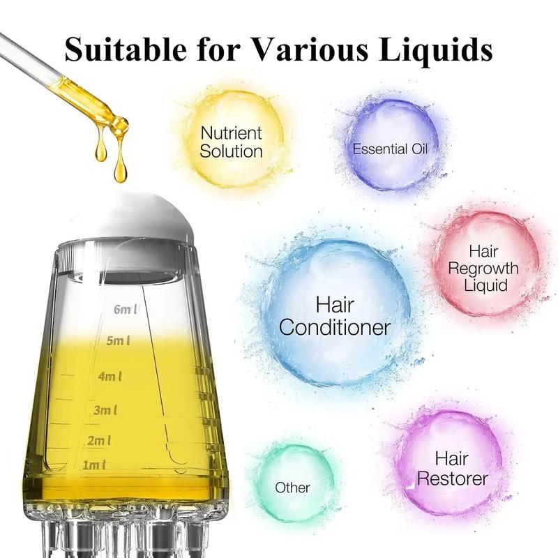 Scalp Oil Applicator, Root Comb Applicator Bottle for Hair, Hair Serum Applicator Suitable for Various Liquids, Suitable for Home and Travel Body Care