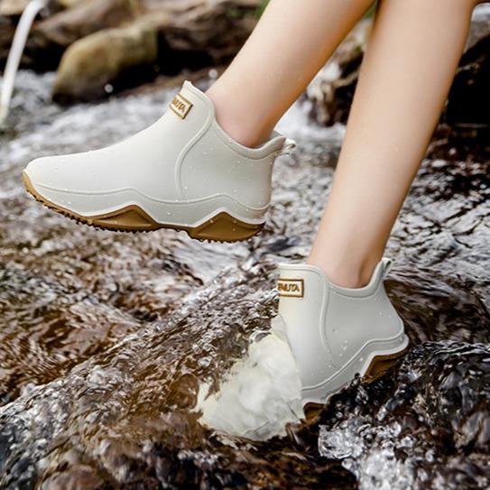 Women Short Rain Boots,Anti-Slipping Rainboots for LadiesOutdoor Work Rain Shoes Ankle Deck Boots Waterproof Garden Shoes Anti-Slip Rainboots