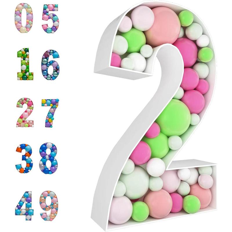 Number 0-9 Balloon Frame, 1 Count Party Balloon Frame Decor, Birthday Party Decoration, Festive & Party Supplies, Birthday Party Supplies