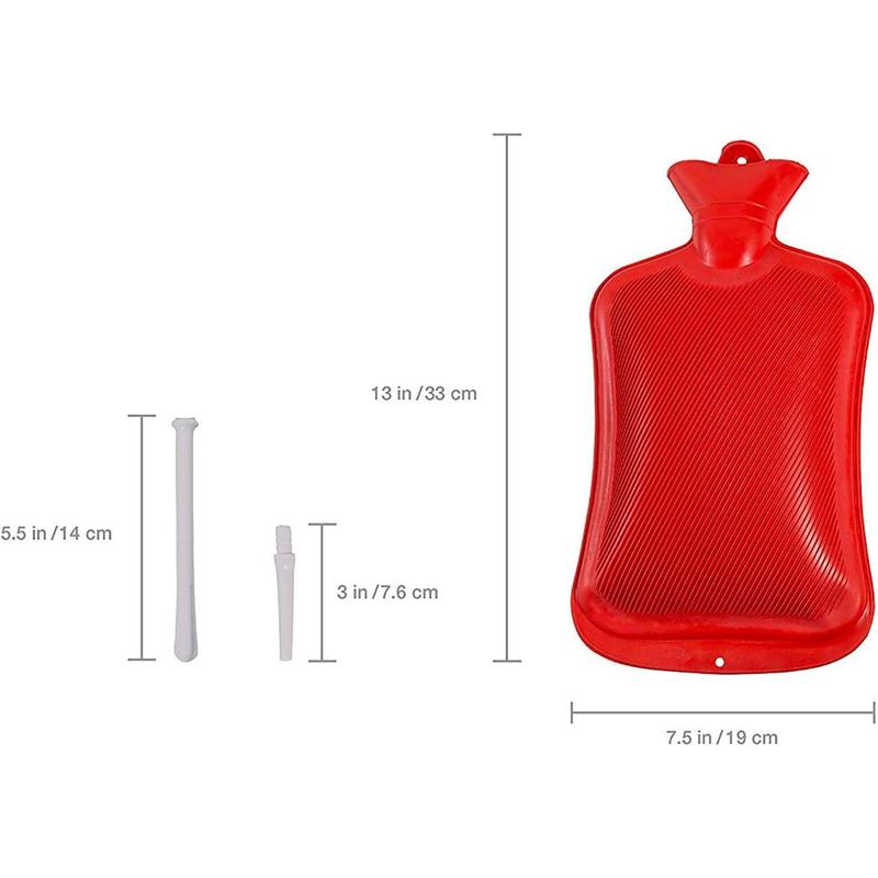 Reusable Hot Water Bottle, Enema and Douche Kit Helps To Alleviate Pain Associated with Constipation, Bloating, Aches and Pains, 2 Quart Capacity, 42-842-000, Red, One