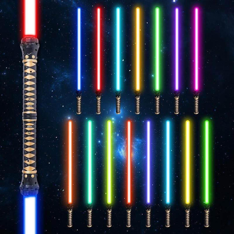 15 Colors LightSabers, Realistic Handle & Expandable LED Lightsabers gift for Halloween Dress Up Party Accessories Masks Rgb