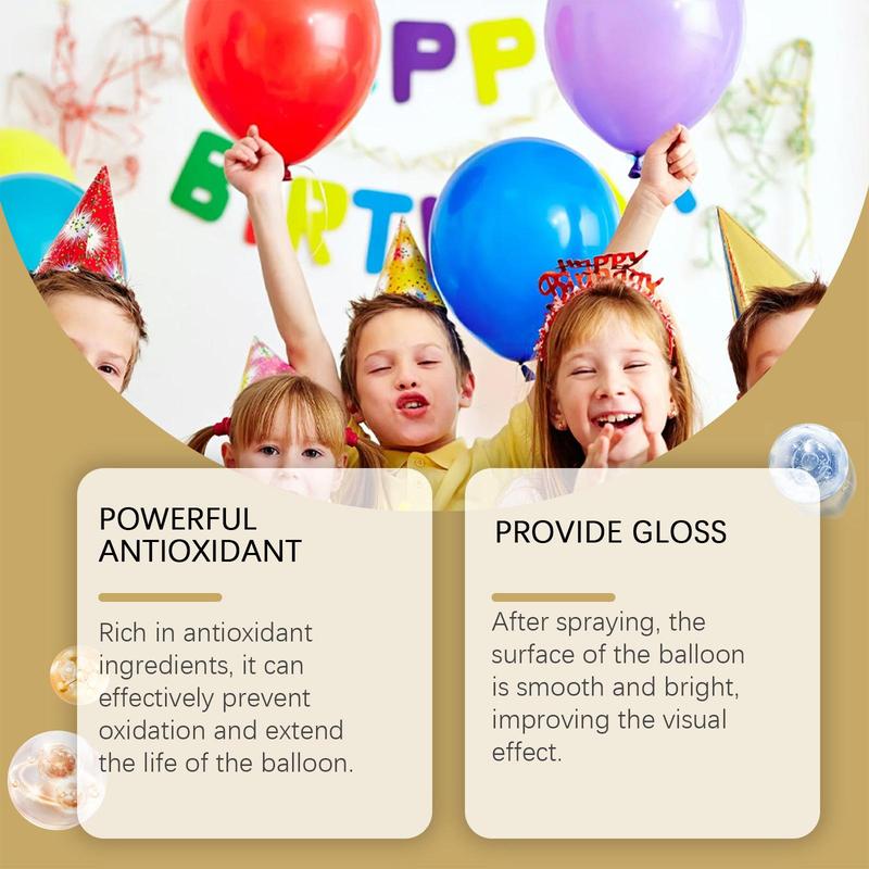 Balloon Accessories - Balloon Shine Spray, 1 Box Balloon Glossy Spray, Balloon Surface Brightening Spray, Party Decoration Supplies for Birthday Wedding Festival