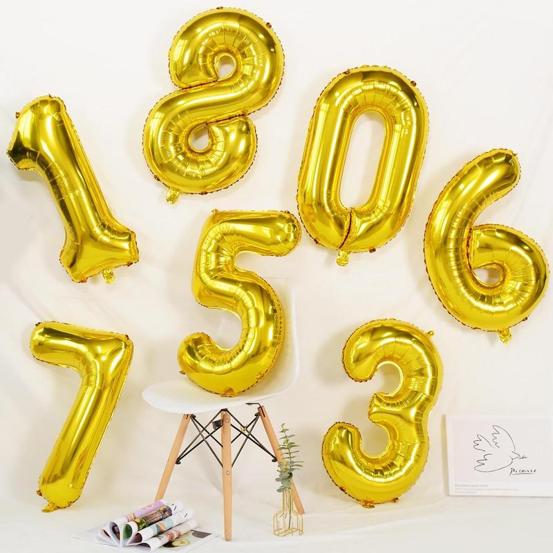 Super Bowl Party Decoration 32 inch Number Shaped Balloon, 1 Count Party Decoration Balloon For Birthday Wedding Ceremony