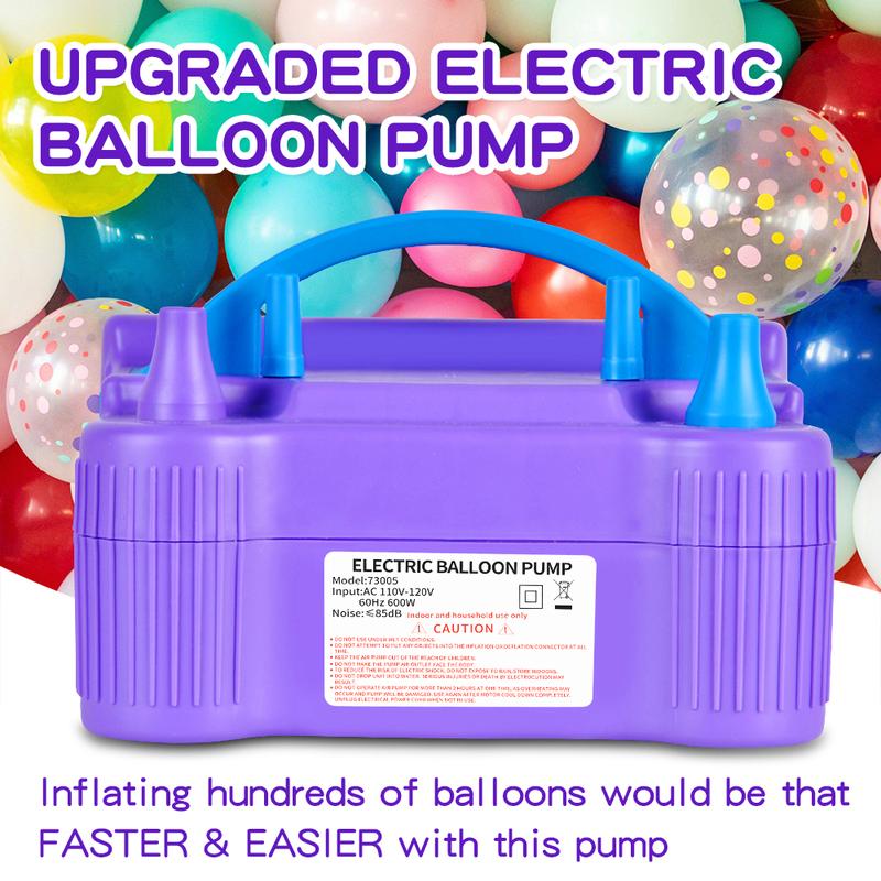 Electric Air Balloon Pump, Portable Dual Nozzle Electric Inflator for Party Decor, Sports, Gifts,  camping, pools, mattresses decorative balloon ,etc.