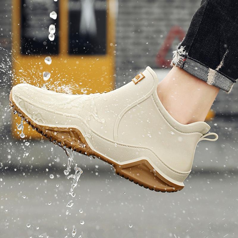 Women Short Rain Boots,Anti-Slipping Rainboots for LadiesOutdoor Work Rain Shoes Ankle Deck Boots Waterproof Garden Shoes Anti-Slip Rainboots