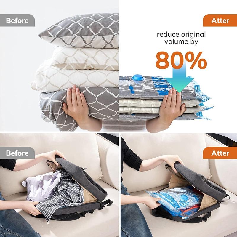 10 Vacuum Storage Bags with Electric Pump, Vacuum Sealed Storage Bags , Space Saver Vacuum Seal Bags for Clothing, Comforters, Pillows, Towel, Blanket Storage, Bedding Organiser Pack Set