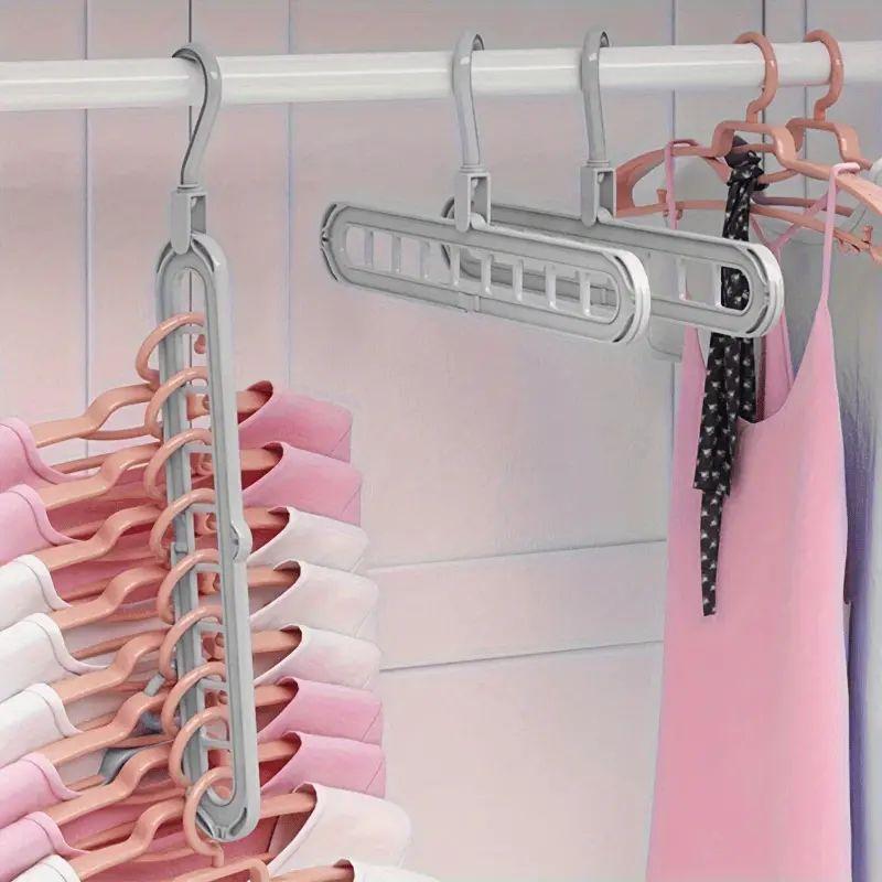 Space Saving Clothes Hanger, 5 Counts Durable Clothes Hanger, Clothes Organizer for Home Bedroom Wardrobe, Home Organizer