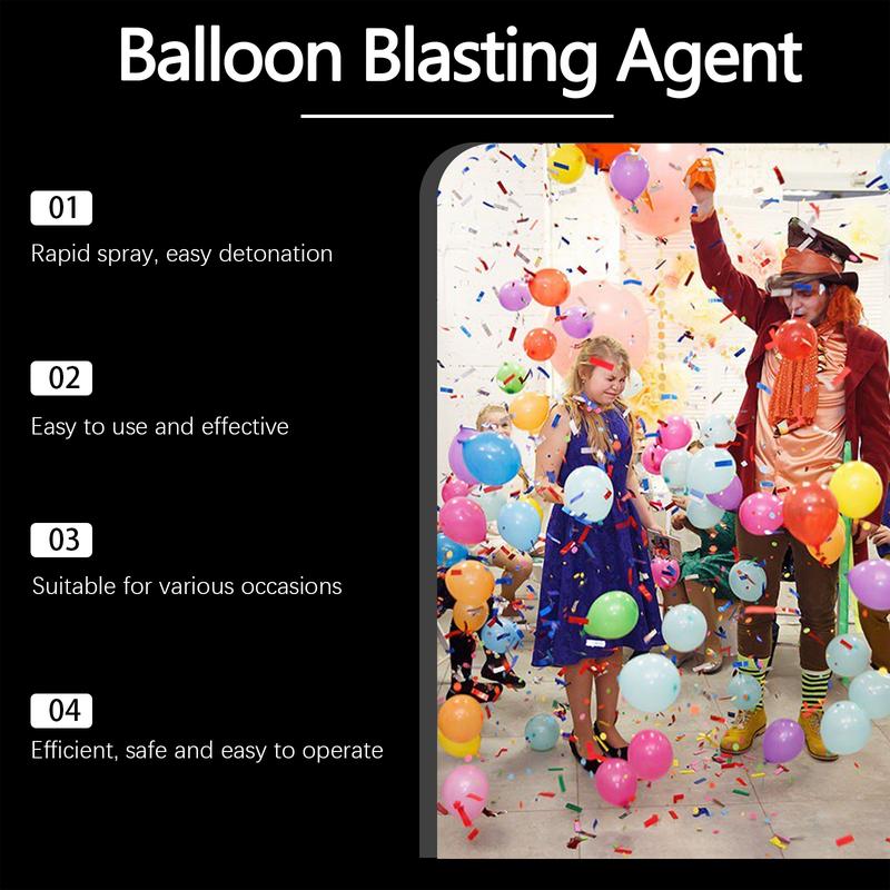 Balloon Popping Spray 100ML, Balloon Blasting Agent, Fast And Safe Balloon Blasting For Parties And Wedding Celebration