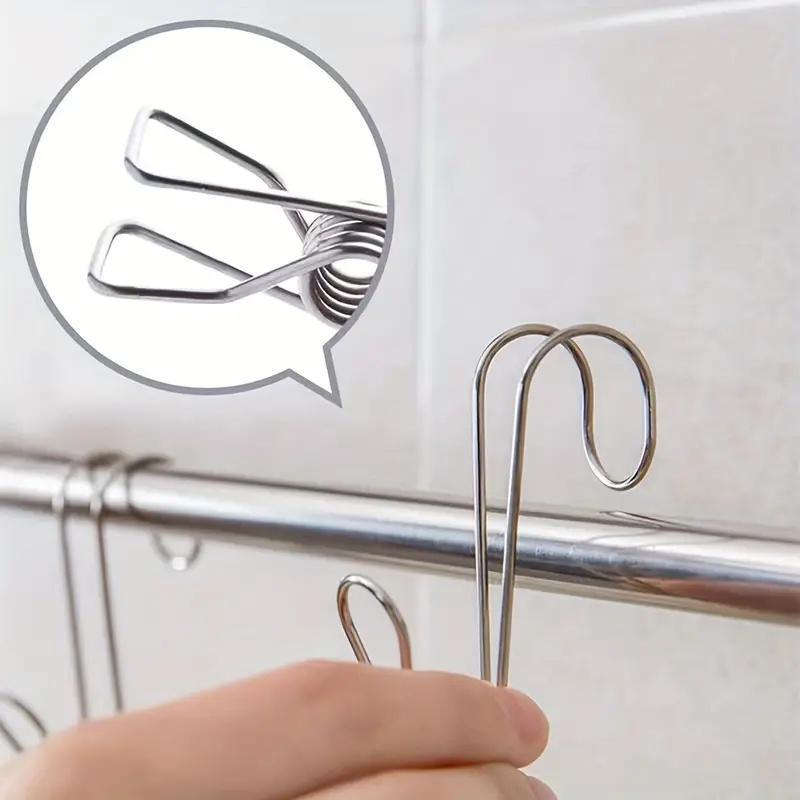 Stainless Steel Clothes Peg, 5 Counts Windproof Clothes Drying Clip, Multifunctional Clothes Hanger Clip, Home Organizer for Kitchen Bathroom