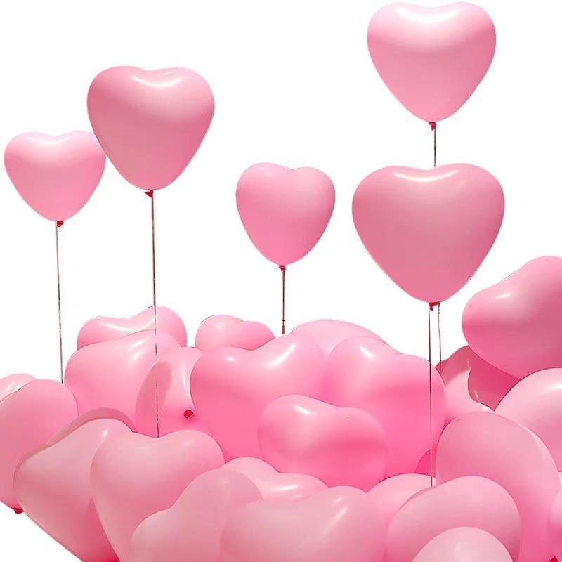 Heart Shaped Balloon, 20pcs Latex Solid Color Balloon for Proposal & Wedding & Party & Anniversary & Birthday Decoration