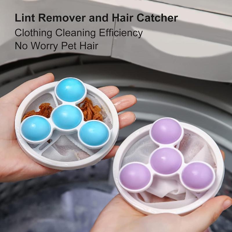 Hair Filter Bag Lint Catcher for Washing Machine Pet Hair Catcher 4 Pack fur  catcher Reusable Floating