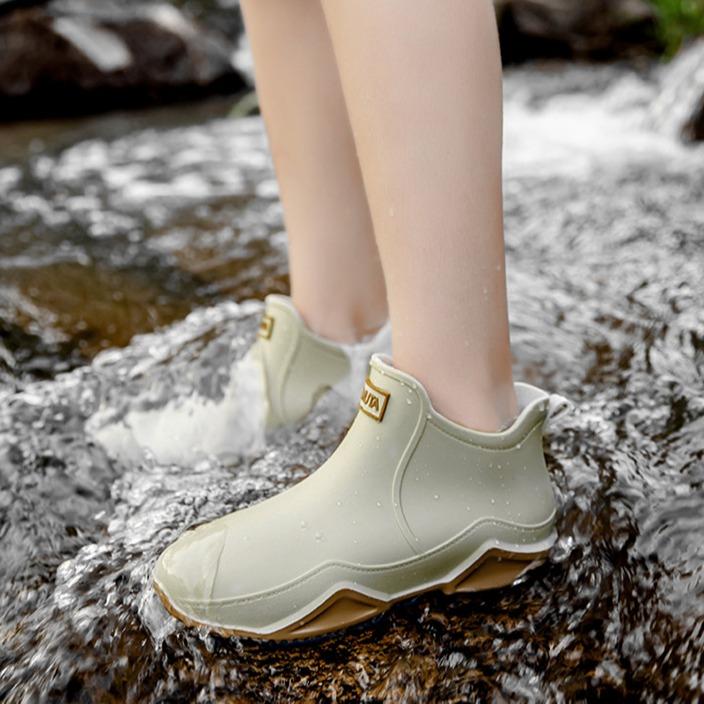 Women Short Rain Boots,Anti-Slipping Rainboots for LadiesOutdoor Work Rain Shoes Ankle Deck Boots Waterproof Garden Shoes Anti-Slip Rainboots