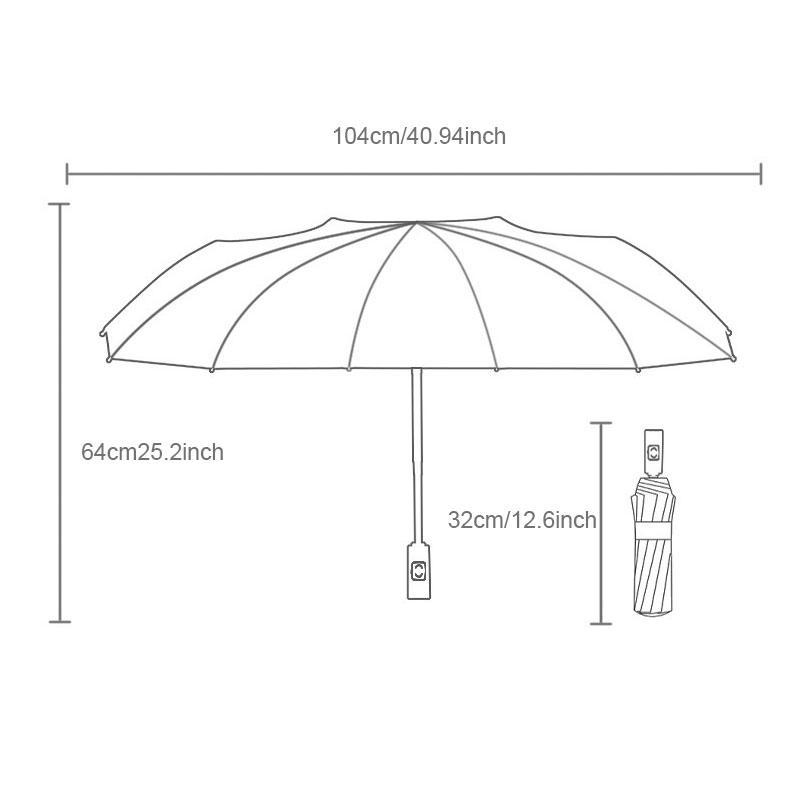 Portable Double-layer Umbrella, 1 Count Solid Color Windproof & Sun Protection Umbrella, Automatic Umbrella for Travel, Camping, Hiking