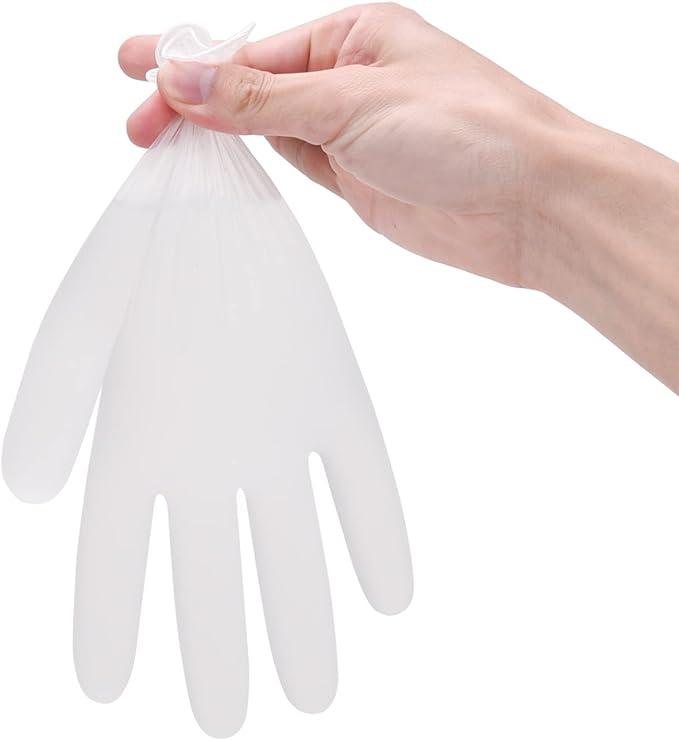 Diamond Clear Vinyl Disposable Gloves - Latex-Free & Powder-Free Cleaning Food Gloves Hand Household Kitchen 100-ct