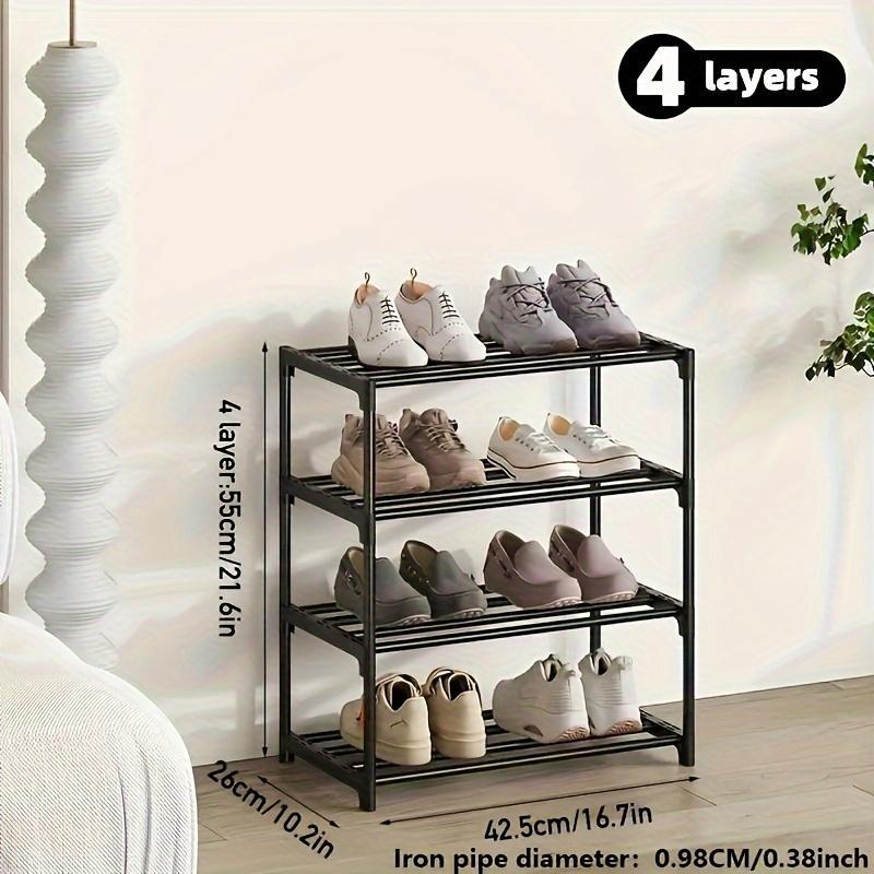 Multi-layer Shoe Rack, Space Saving Shoe Storage Rack, Shoe Organizer for Living Room & Bedroom, Home Organizer