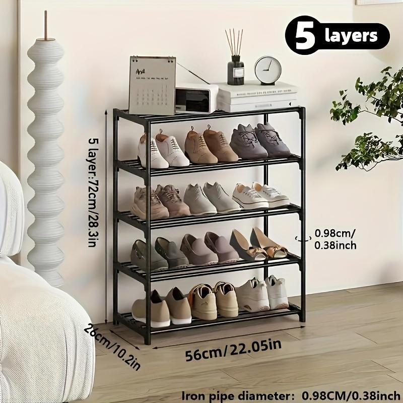 Multi-layer Shoe Rack, Space Saving Shoe Storage Rack, Shoe Organizer for Living Room & Bedroom, Home Organizer