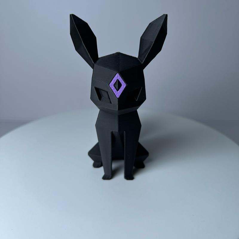 Low Poly Umbreon Multi-Colored Figurine | Desk Accessory, Collectible, Tcg, Statue, Gaming, Stim, Collectible, Custom, Decoration, Gift, Stress, Kawaii, Eye Catching, Mechanical Switch, Anime, Asmr.