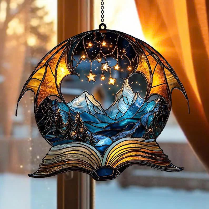 Night Court ACRYLIC Night Court Window Hanging Fantasy Book Reader Gift Book Lover Gift Bookish Gift Bookshelf Ornament