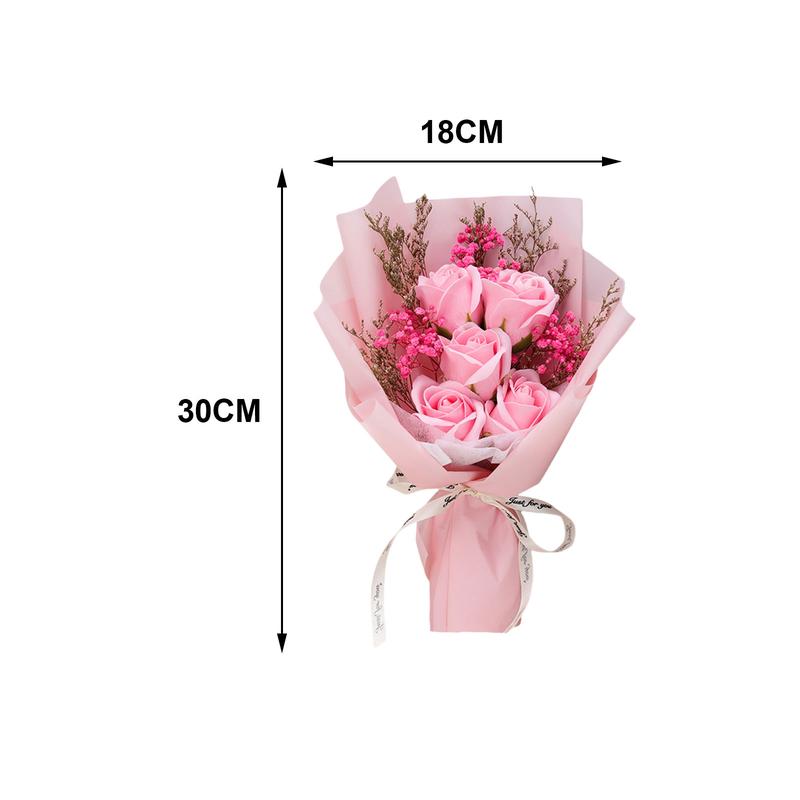 Artificial Soap Flower Bouquet Decoration Soft Touch 30x18cm Anniversary Gift for  Day, Thanksgiving Multifunctional, christmas gift