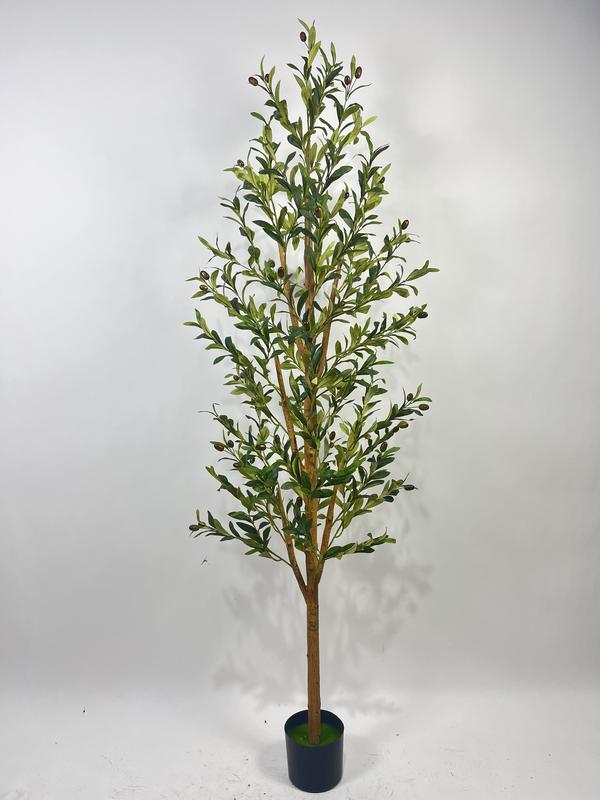 6FT Artificial Olive Tree, Potted Indoor Plants with Realistic Fruits and Branches