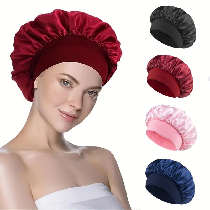 Women's shower cap, braided shower cap, long hair bath hair cap, satin lined shower cap, reusable waterproof, elegant and stylish, multi-scene applicable