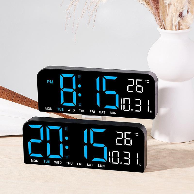 LED Alarm Clock without Battery, 1 Count USB Battery Powered LED Desktop Clock, Creative Table Clock, Hanging Clock for Home Bedroom Living Room