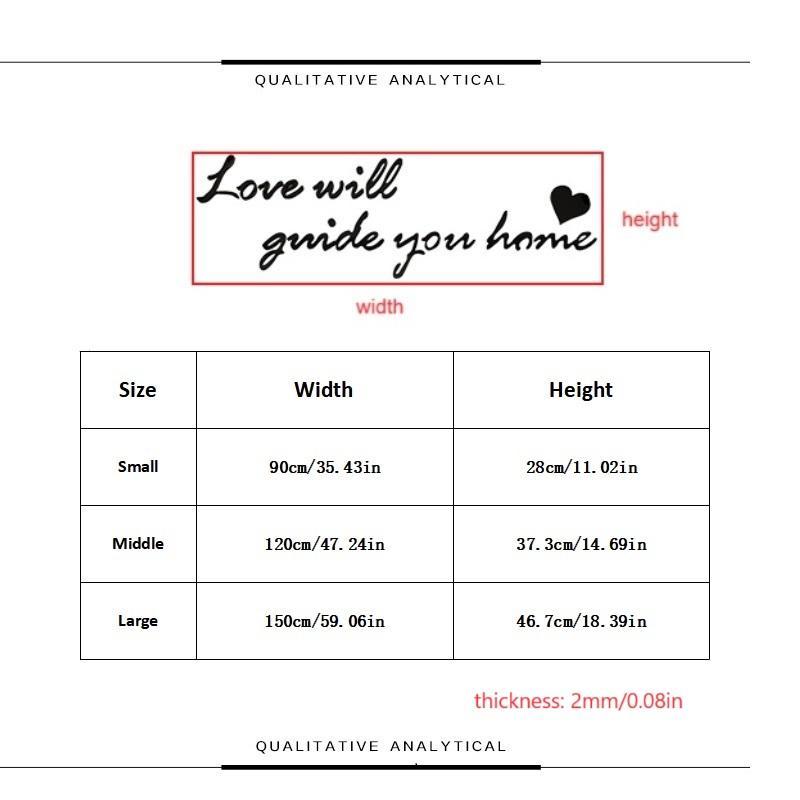 Love Will Guide You Home Letter Pattern Wall Sticker, 1 Count 3D Self Adhesive Wall Decal, Decorative Sticker for Home Living Room Bedroom