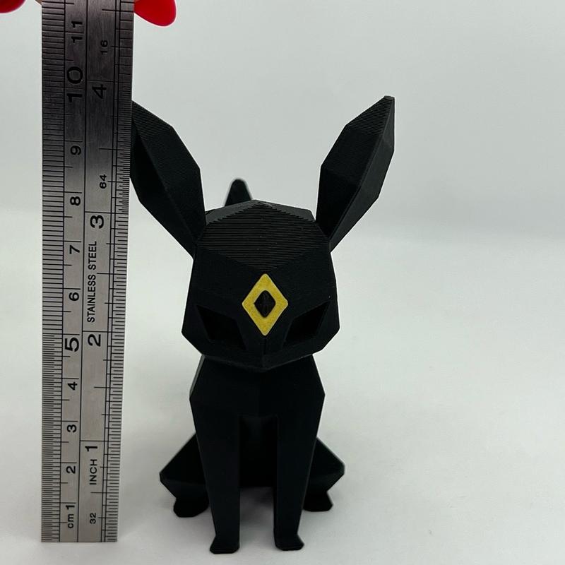 Low Poly Umbreon Multi-Colored Figurine | Desk Accessory, Collectible, Tcg, Statue, Gaming, Stim, Collectible, Custom, Decoration, Gift, Stress, Kawaii, Eye Catching, Mechanical Switch, Anime, Asmr.