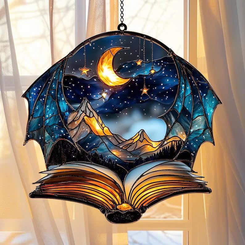 Night Court ACRYLIC Night Court Window Hanging Fantasy Book Reader Gift Book Lover Gift Bookish Gift Bookshelf Ornament