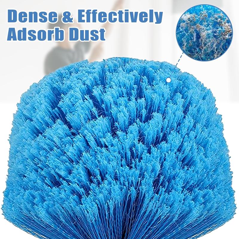 Cobweb Duster with Extension Pole, 8 FT Stiff Bristles Duster Head with Adjustable Stainless Steel Handle, Lightweight High Ceiling Brush Cleaner for Outdoor Indoor