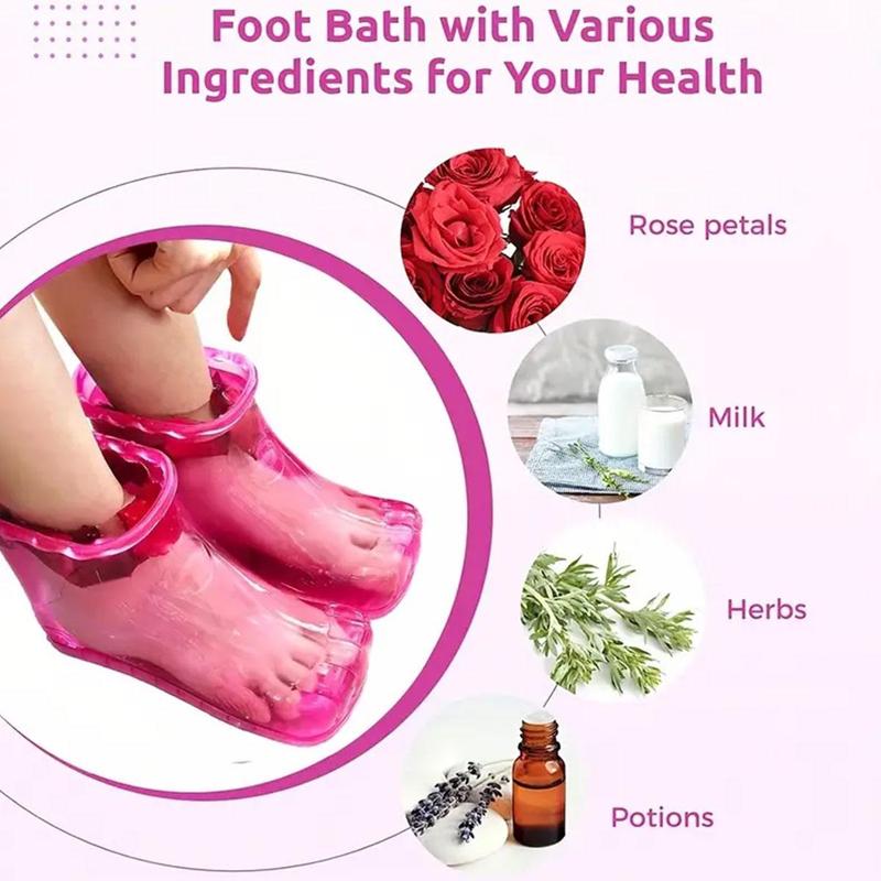 Portable Foot Spa Bathtub for Gifts, 1 Pair Foot Bath Boots, Boot Design Hot Massage Foot Bath Tub for Blood Circulation & Relaxation, Foot Massage