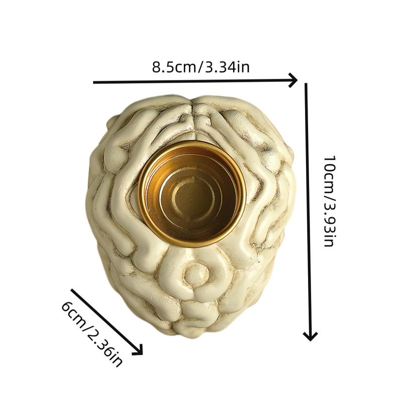 Heart & Brain & Spine Design Candle Holder, 1 Count Creative Candle Stand, Decorative Ornament for Home Living Room Bedroom