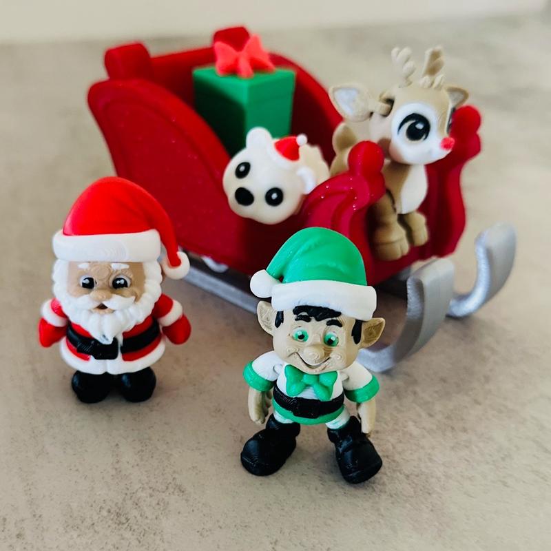 3D Printed Holidays Mini's 5-pack  -  Desk Ornament - Gift Idea - 3D Printed