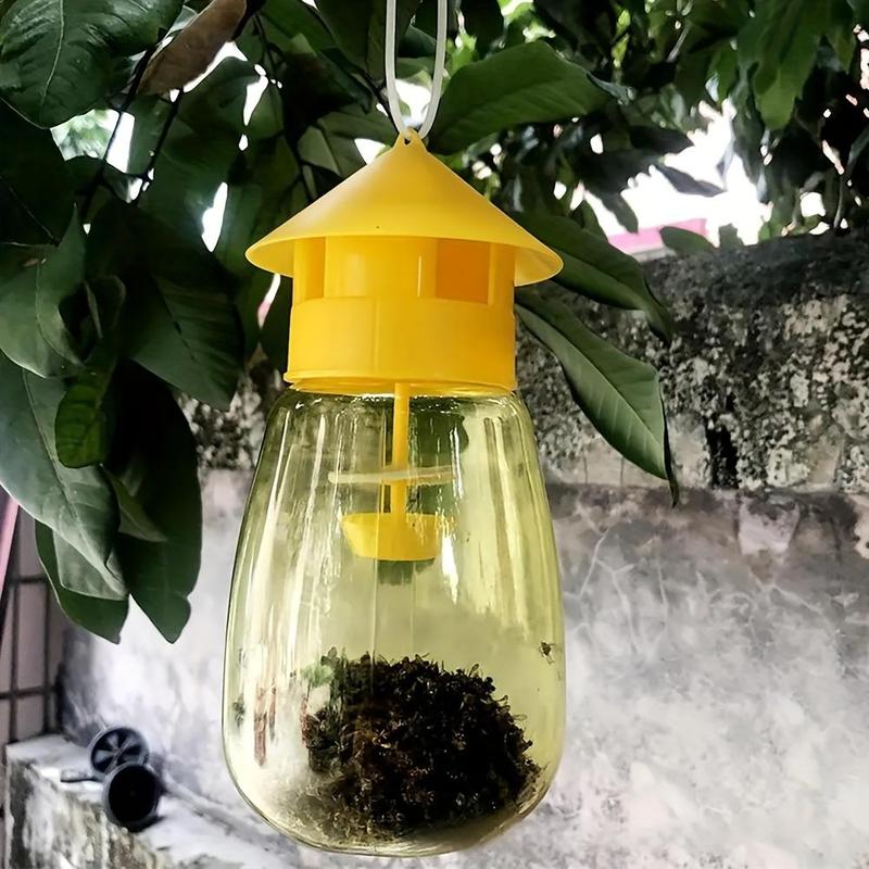 Plastic Fruit Fly Trap, Reusable Drosophila Killer, Mosquito & Insect Control, Non-toxic, Eco-friendly, No Electricity Needed, Pest Control for Orchard & Kitchen