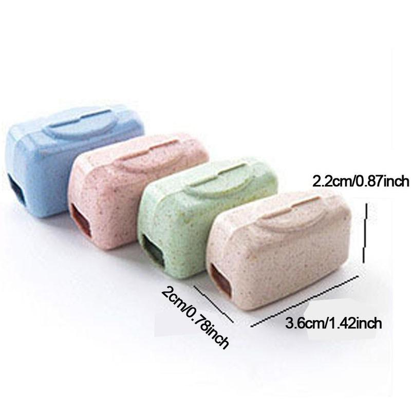 Portable Travel Toothbrush Head Cover, 4 Counts Random Color Toothbrush Storage Protector Cap, Toothbrush Case for Outdoor Camping