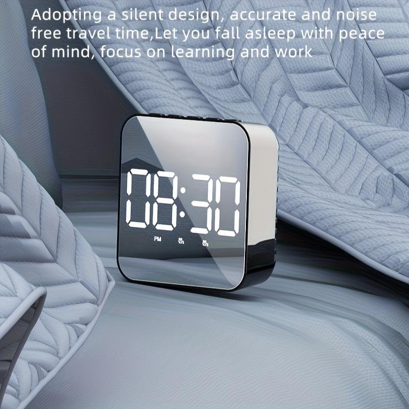 LED Alarm Clock, 1 Count Plug-in Dual-use Digital Clock, Voice Controlled Temperature Clock, Desktop Clock for Home Office Decor