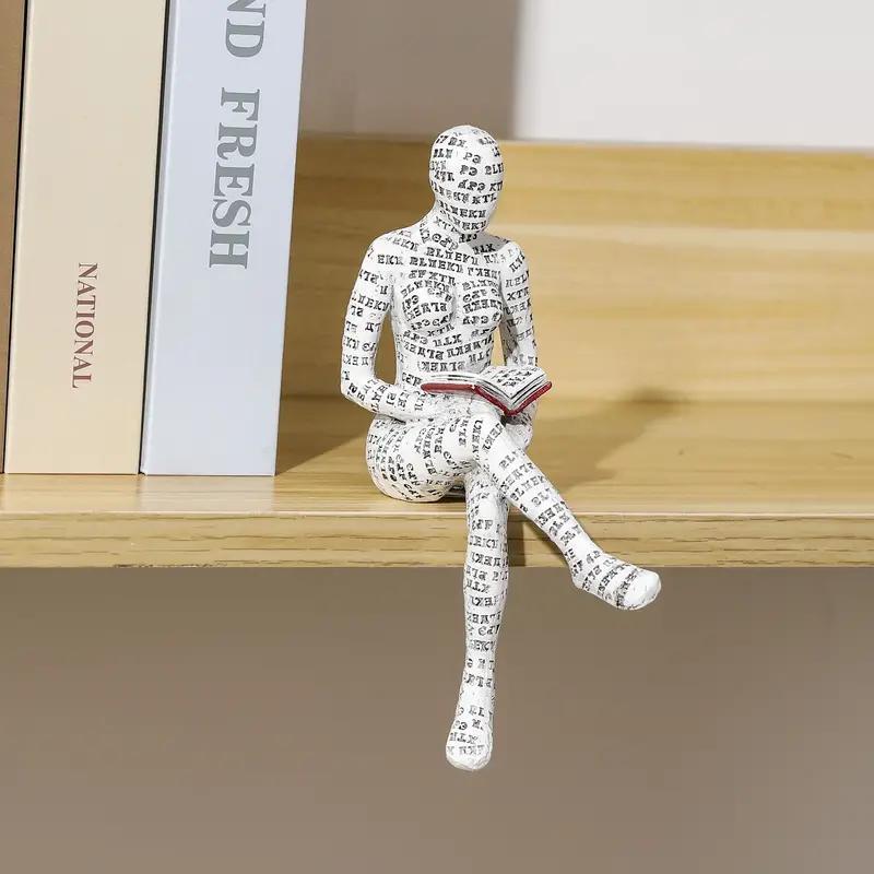 Reading Woman Design Resin Figurine, Figure Design Resin Sculpture, Desktop Decoration for Home Office