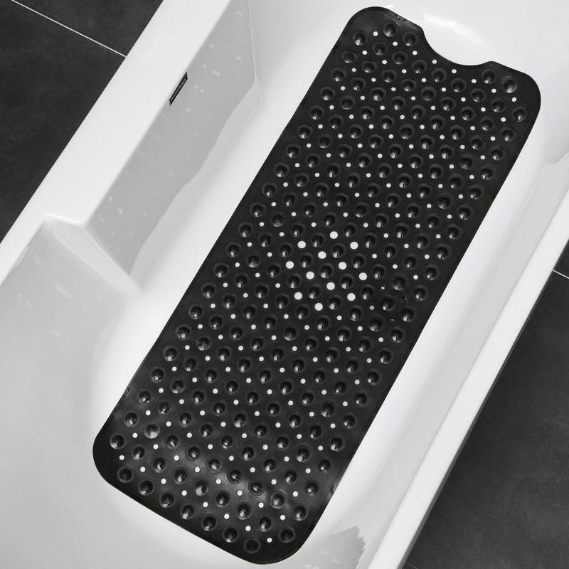 Solid-color Non-slip Bathtub Mat, 1 Count Extra-long Bathtub Massage Mat, Bathtub Mat with Suction Cup Design for Safe Showering, Special Non-slip Bathroom Mat for Bathtubs, Non-slip Bathroom Mat for Children, The Elderly and The Disabled, Washable Carpet