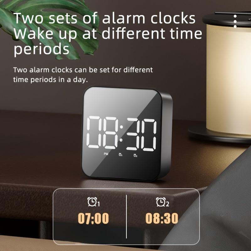 LED Alarm Clock, 1 Count Plug-in Dual-use Digital Clock, Voice Controlled Temperature Clock, Desktop Clock for Home Office Decor