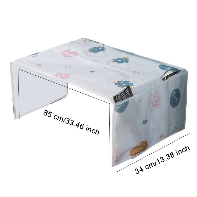 Microwave Oven Cover, Foldable Microwave Waterproof Cover with Pocket, Household Dustproof Microwave Cover for Home Kitchen