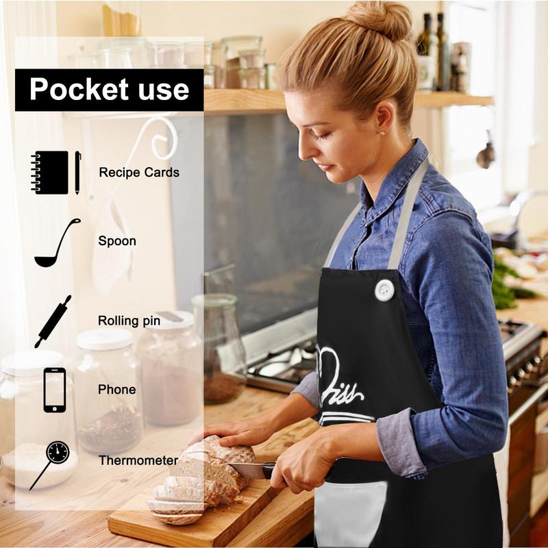 Kitchen Cooking Apron with Pocket, 2pcs Waterproof Oil Proof Apron for Kitchen, Household Cooking Painting Gardening Work Apron for Men and Women