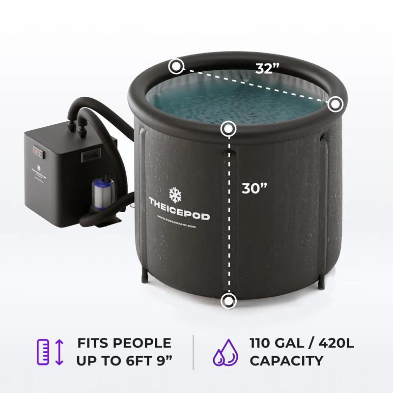 The IcePod, Portable & Affordable Cold Bath Recovery Tub - Improve Muscle Soreness, Poor Sleep, Low Mood