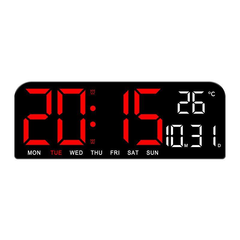 LED Alarm Clock without Battery, 1 Count USB Battery Powered LED Desktop Clock, Creative Table Clock, Hanging Clock for Home Bedroom Living Room