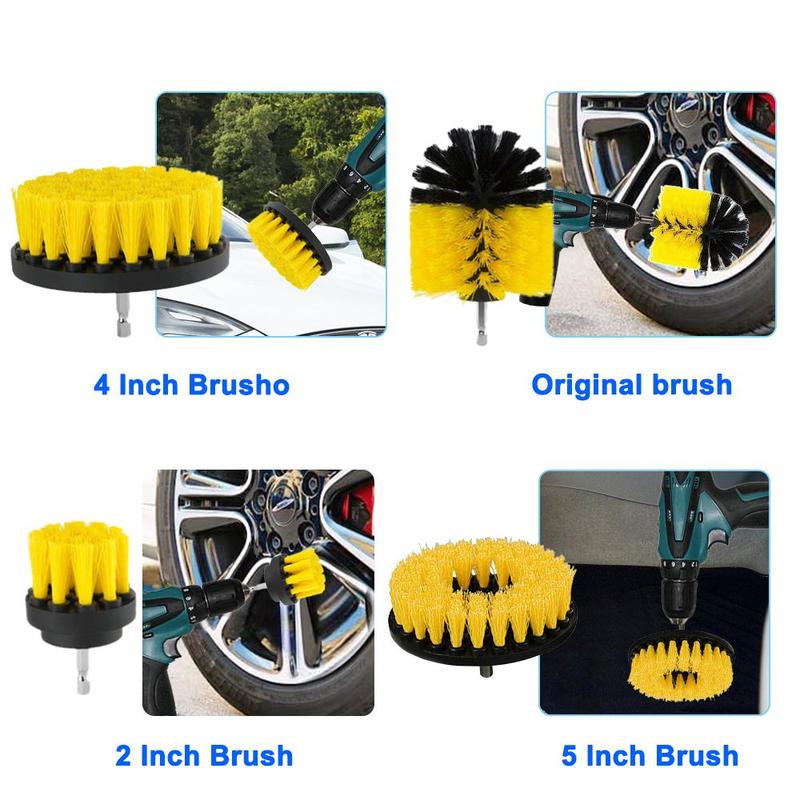 Drill Brush Attachment Set, Power Scrubber Brush Cleaning Kit, Drill Brush Attachment Set Suitable for Bathroom Surfaces, Grout, Floor, Tub, Shower, Tile, Kitchen & Car