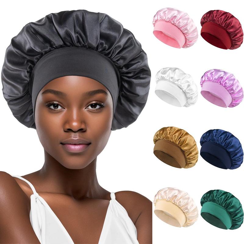 Solid Color Hair Care Cap, Reusable Adjusting Hair Care Wrap for Women, Soft & Smooth Scalp Treatment Cap for Women, Back To School Sleeping Hat, Fall Gift