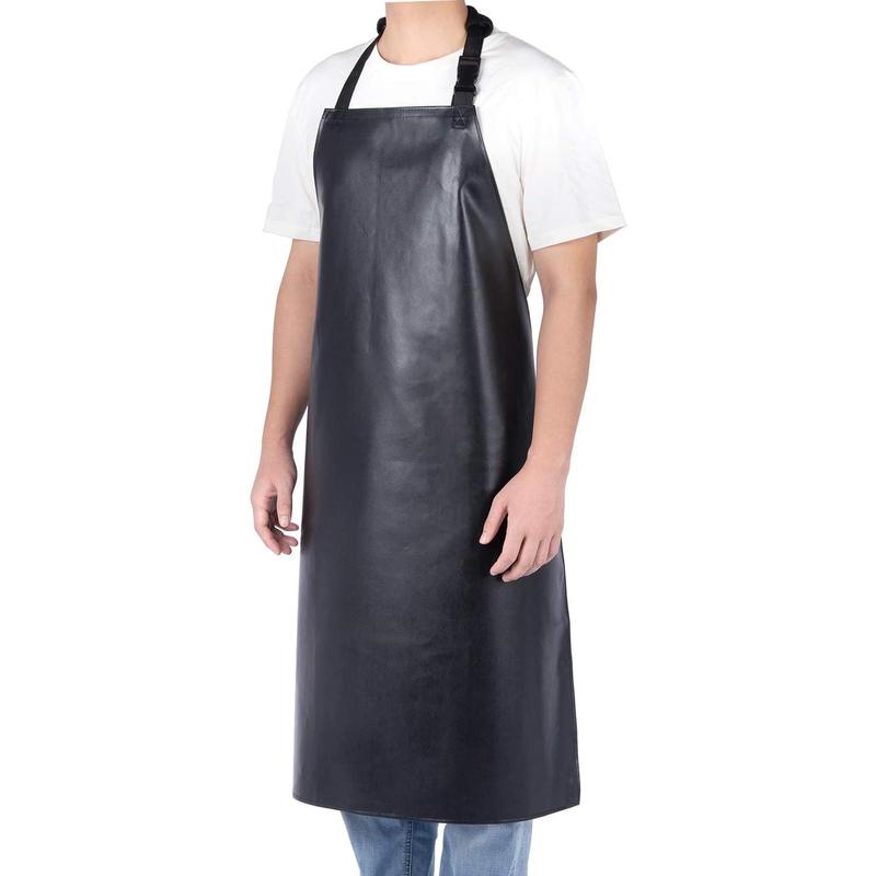 Heavy Duty Vinyl Waterproof Apron for Unisex Adult, Ultra Lightweight, Chemical Resistant Industrial Work Apron