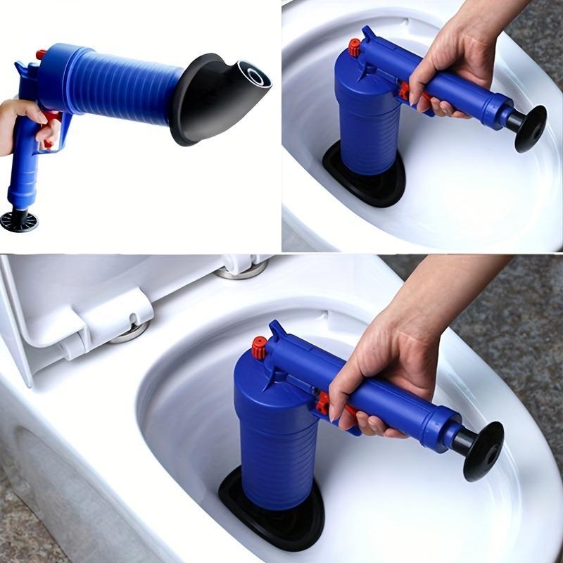 Pressure Drainage Pump with Accessories, Pneumatic Toilet Plunger, Manual Pump Cleaner, Air Pressure Drain Pump Pipe Dredge Tool for Toilet Sink Bathtub