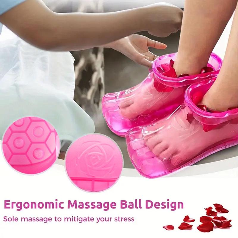 Portable Foot Spa Bathtub for Gifts, 1 Pair Foot Bath Boots, Boot Design Hot Massage Foot Bath Tub for Blood Circulation & Relaxation, Foot Massage