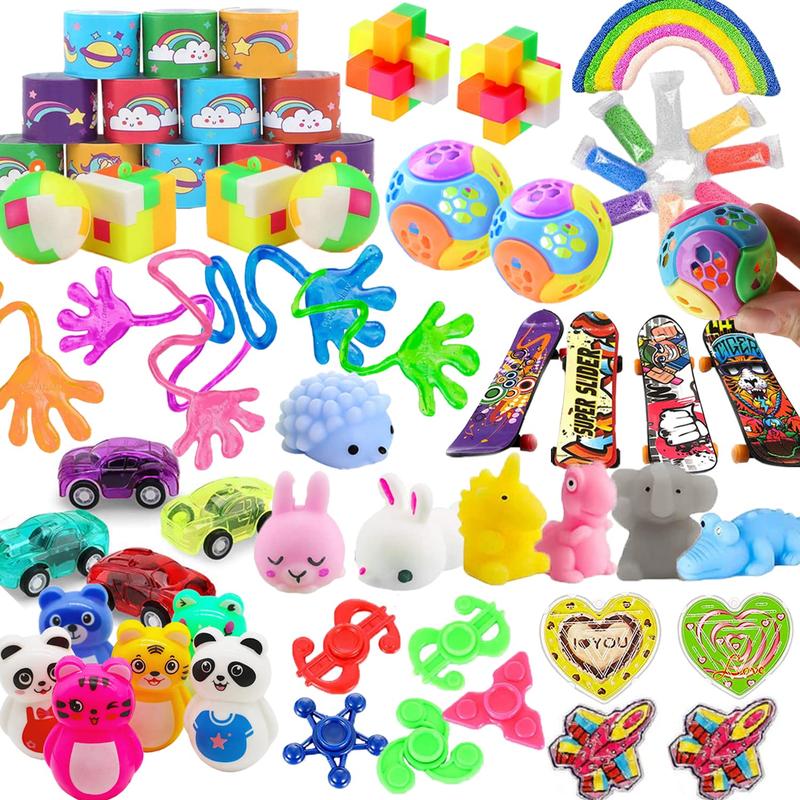 52 Pack Party Favors for Kids 4-8, Birthday Gift Toys, Stocking Pinata Stuffers, Treasure Box Toys, Carnival Prizes, School Classroom Rewards, Goodie Bags Filler for Boys and Girls 8-12 Christmas Fluffy Plastic Toddler for Christmas gifts